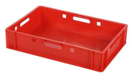 Fleischkästen Euro-Norm E1, rot, 20 l, 600x400x125 mm