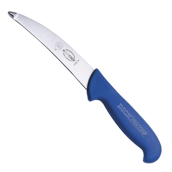 DICK Aufbrechmesser 15 cm, Griff blau, ohne Säge, für Schalenwild,Gekrösemesser