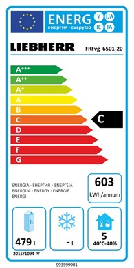 LIEBHERR Kühlgerät mit Umluftkühlung, FRFvg 6501, weiß, GN 2/1, geeignet als Wildkühlschrank