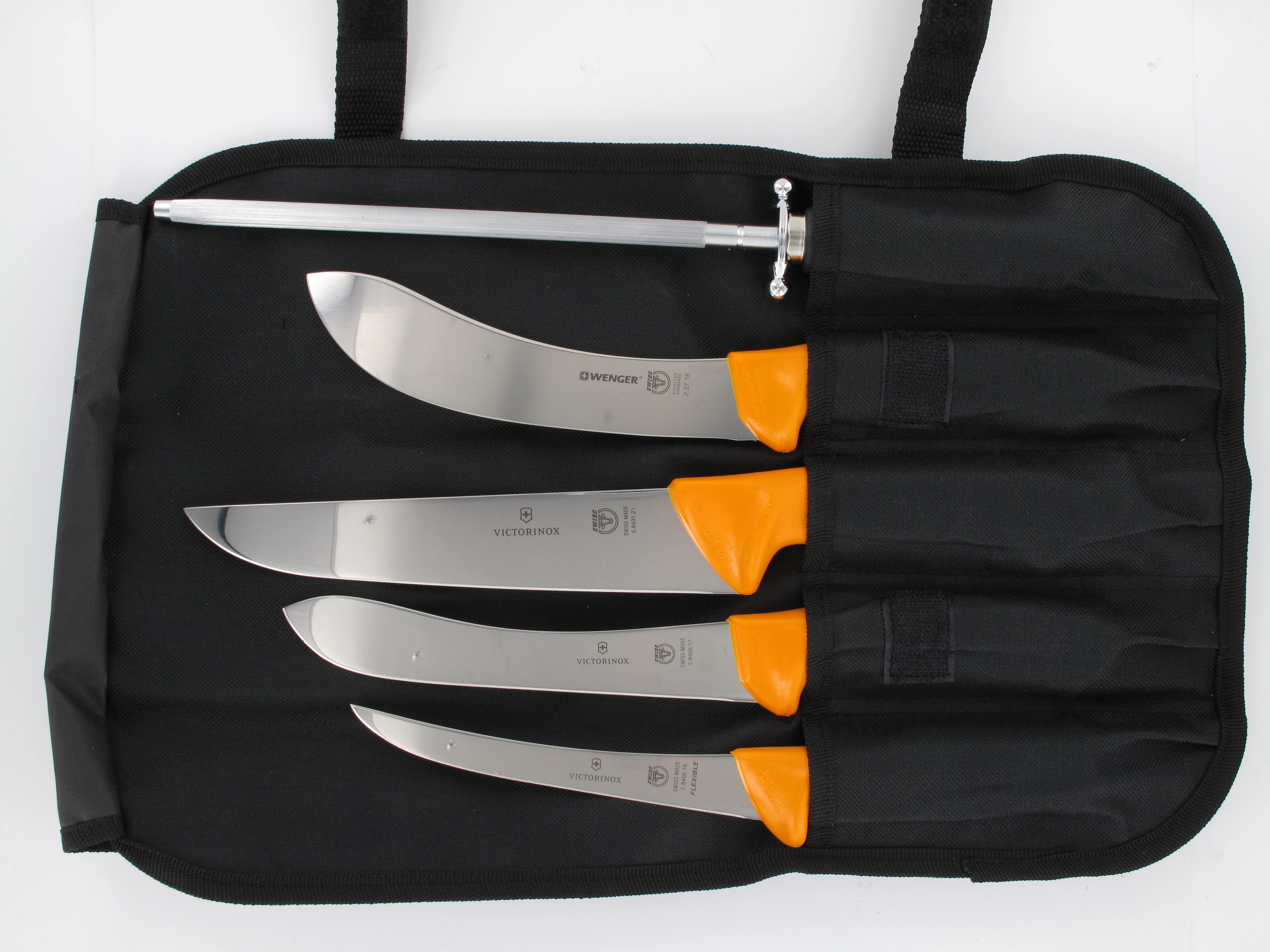 Messerrolle, schwarz, für 5 Messer