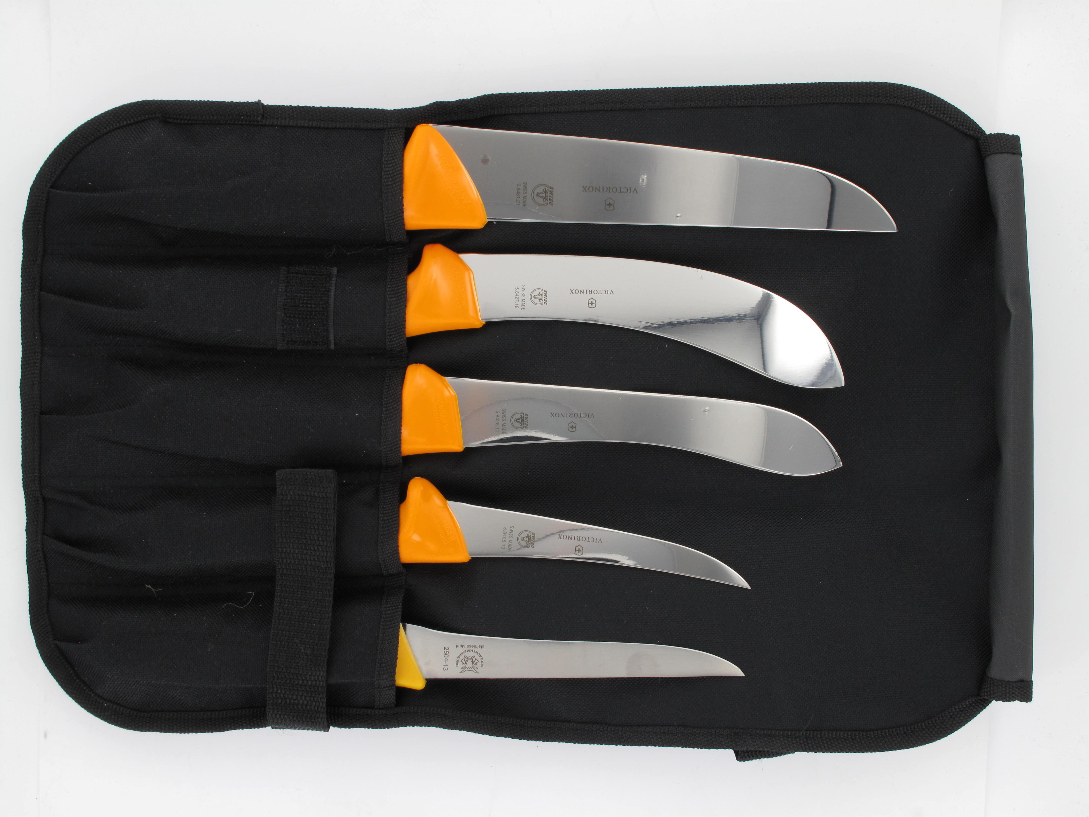 Messerrolle, schwarz, für 5 Messer